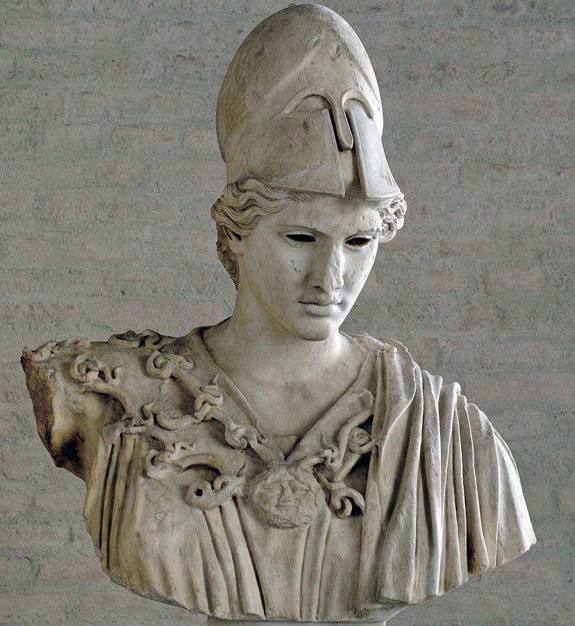 athena goddess of wisdom and war statue